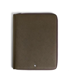 Porta Quaderno Medio con Cerniera in Pelle Sartorial
