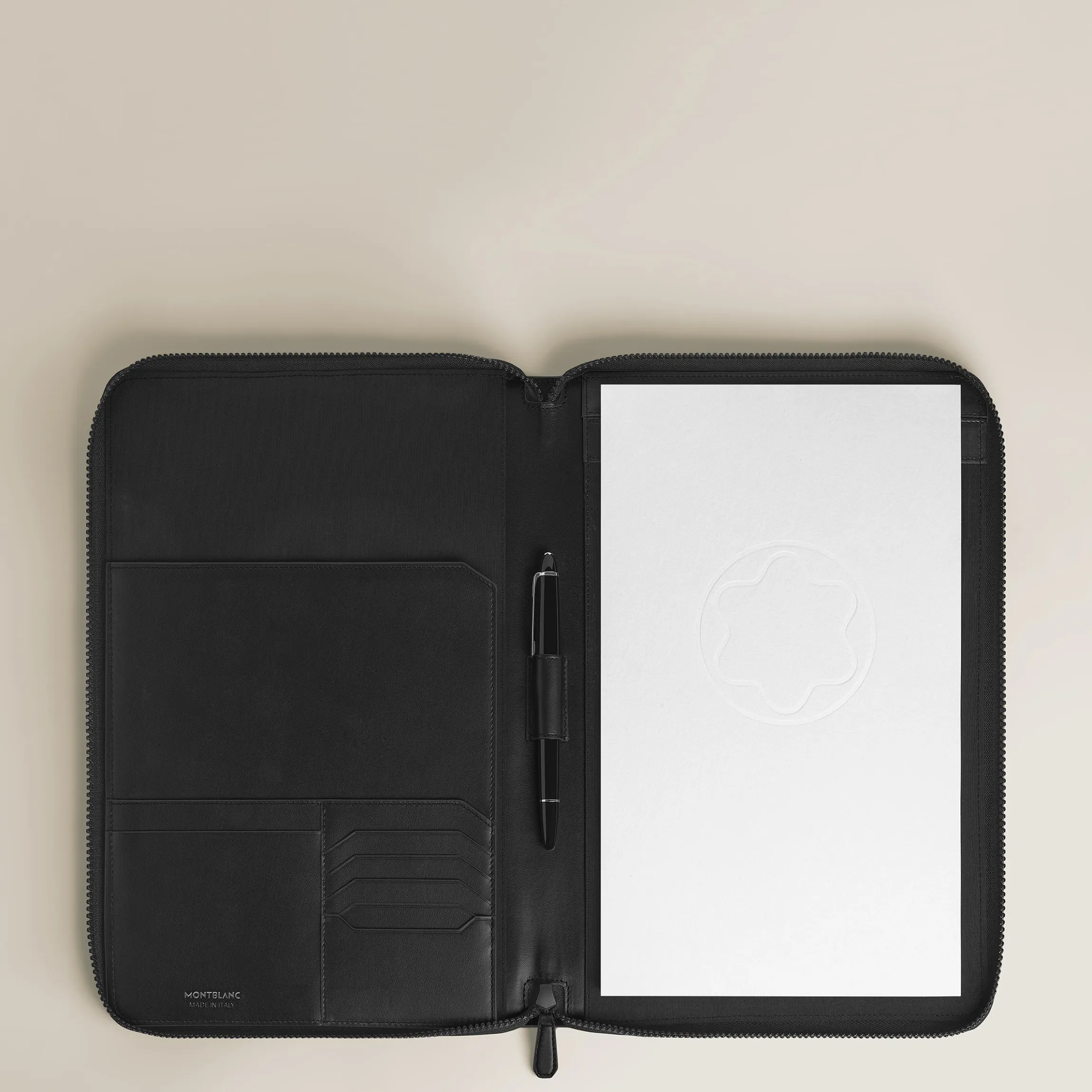 Porta Quaderno Medio con Cerniera in Pelle Extreme