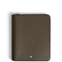 Porta Quaderno Piccolo con Cerniera in Pelle Sartorial
