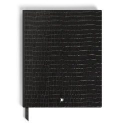 Quaderno Grande in Pelle Goffrata Coccodrillo, Fogli a Righe