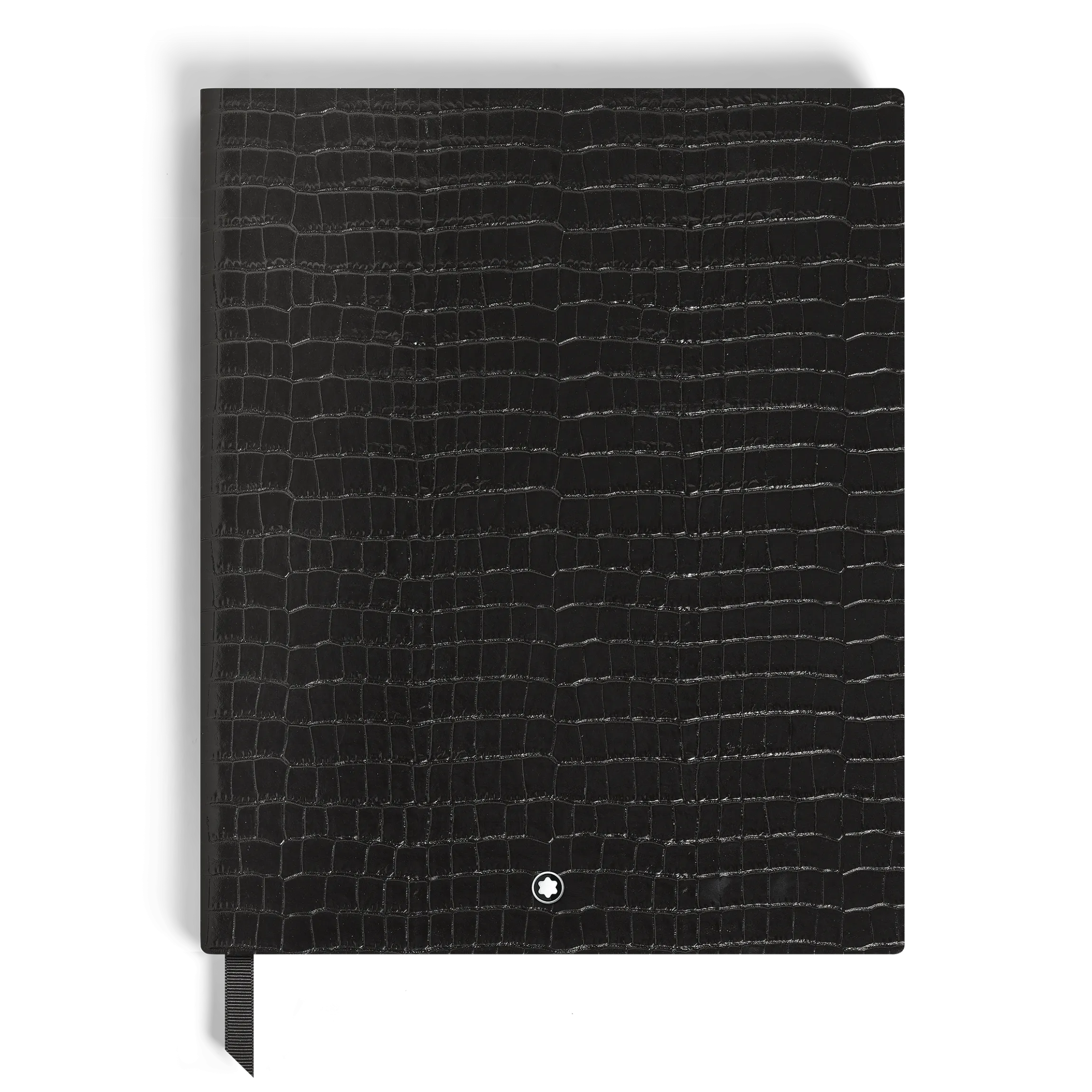 Quaderno Grande in Pelle Goffrata Coccodrillo, Fogli a Righe