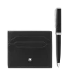 Set con Penna a sfera PIX nera e Porta carte 6 scomparti in Pelle Meisterstück