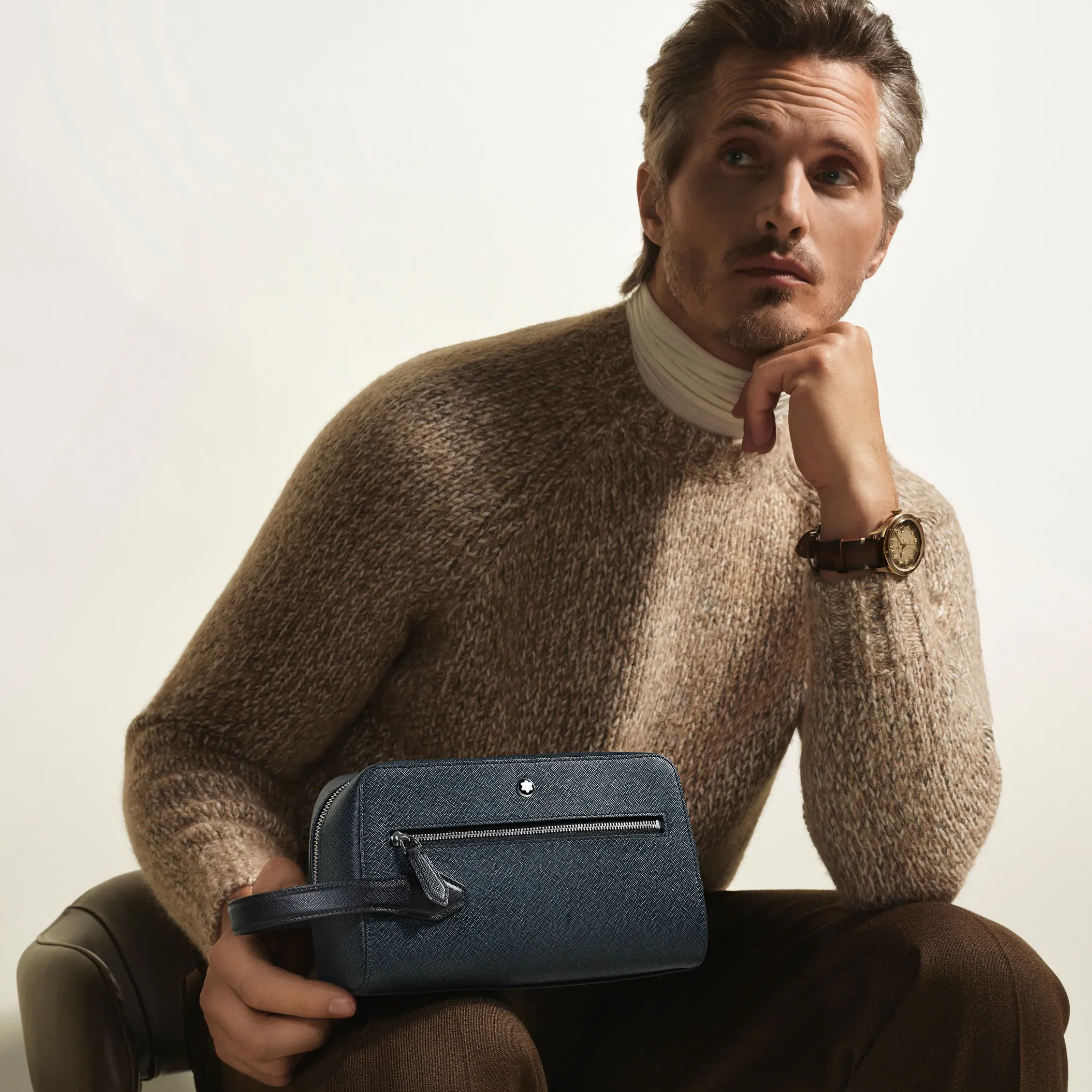 Trousse da Toilette in Pelle Sartorial